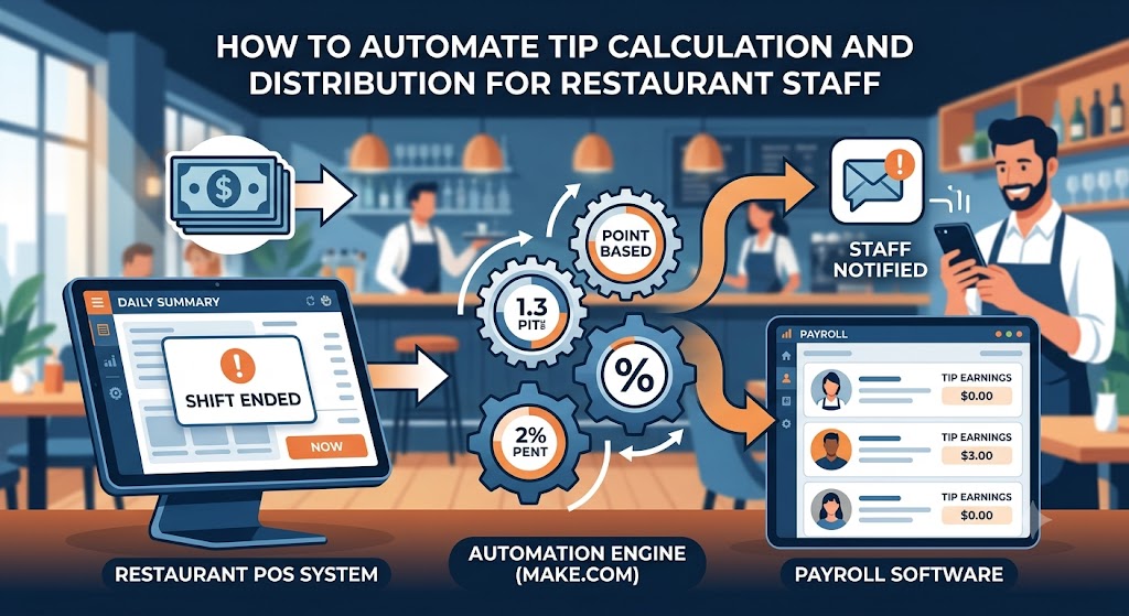 how to automate tip calculation and distribution for restaurant staff​